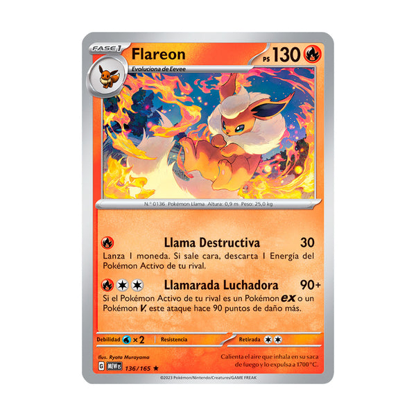 151: Flareon (136/165) (Español) - Holo