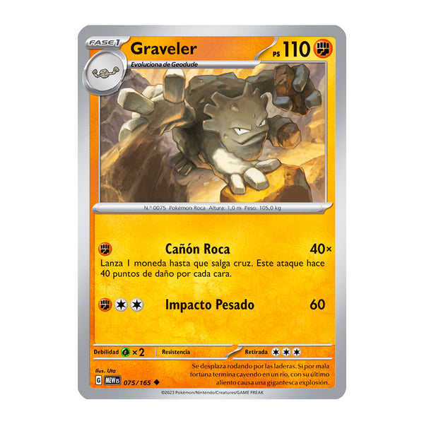 151: Graveler (075/165) (Español) - Reverse Holo