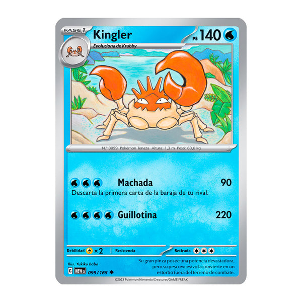 151: Kingler (099/165) (Español) - Reverse Holo