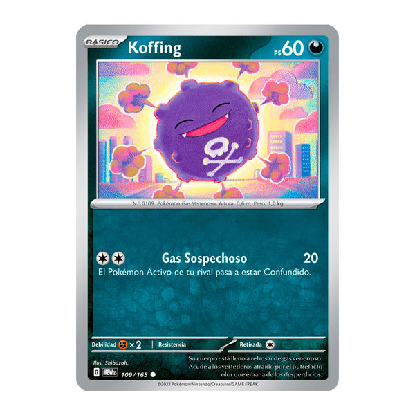 151: Koffing (109/165) (Español) - Reverse Holo