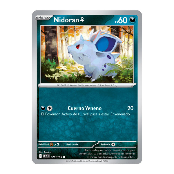 151: Nidoran (029/165) (Español) - Reverse Holo