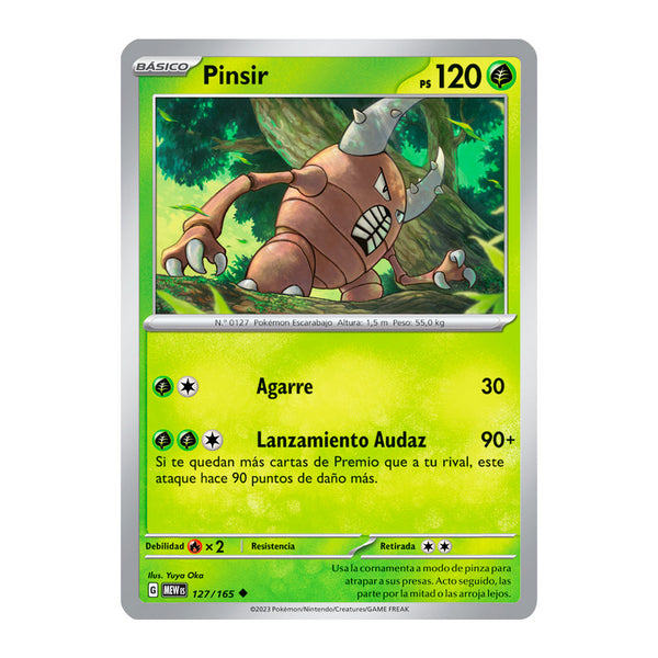 151: Pinsir (127/165) (Español) - Reverse Holo