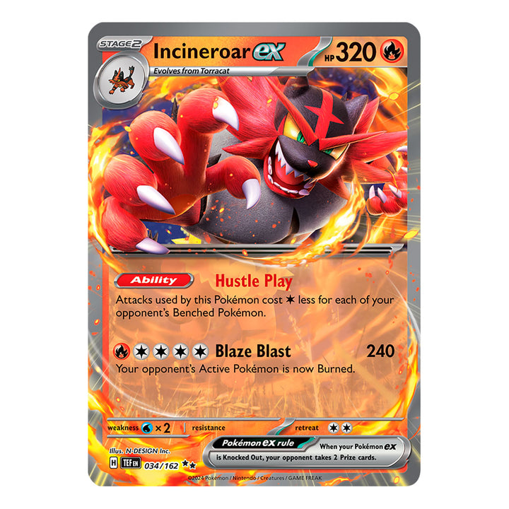 Temporal Forces: Incineroar Ex (34/162) (Inglés)