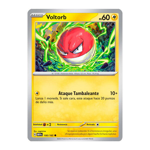 151: Voltorb (100/165) (Español) - Reverse Holo