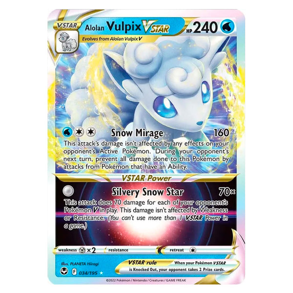 Silver Tempest: Alolan Vulpix VStar (34/195) (Inglés)