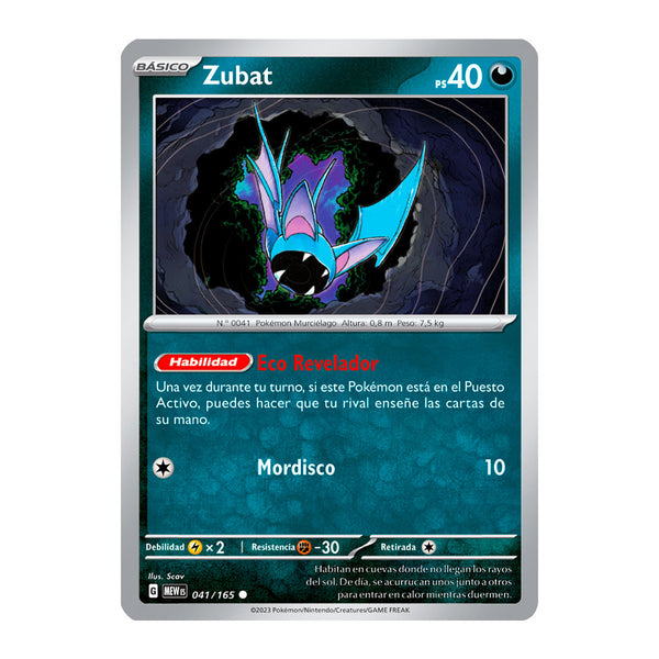 151: Zubat (041/165) (Español) - Reverse Holo